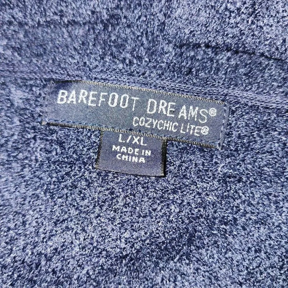 Barefoot Dreams Navy Blue Cozy Chic Lite Island Wrap Cardigan Sweater L/XL - Picture 4 of 5